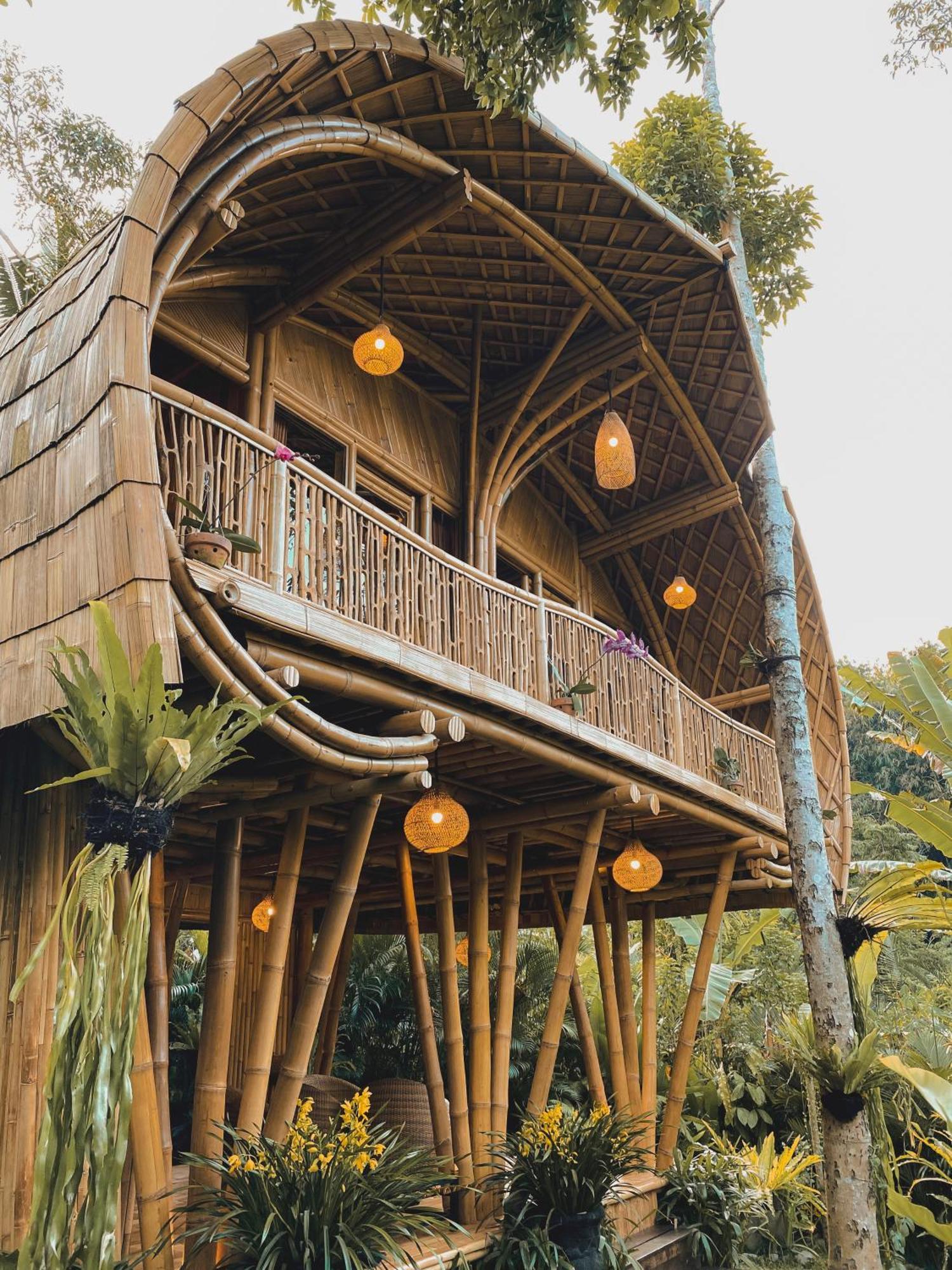 Alamvaya Bali Bamboo House Villa Sidemen  Exterior photo